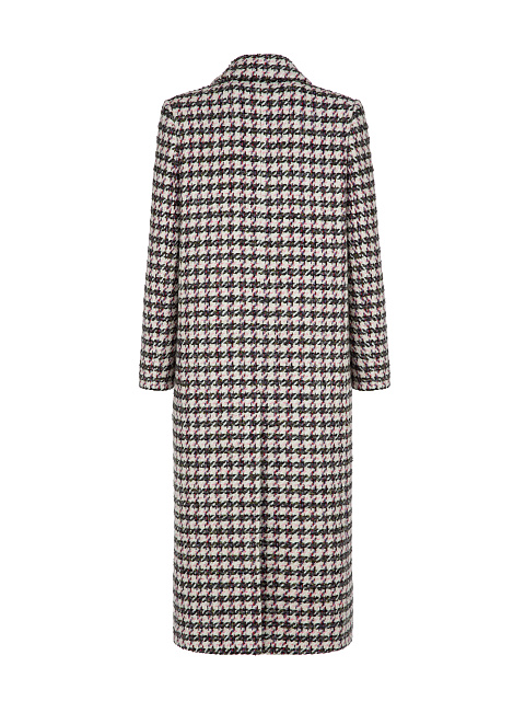Ivory Houndstooth Tweed Coat, 2