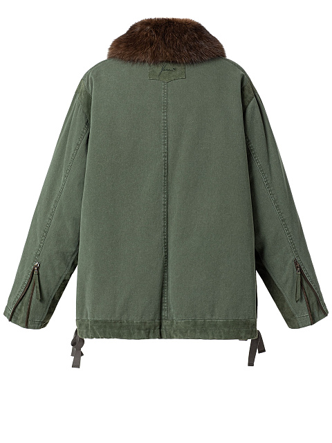 Khaki parka with fur, 7