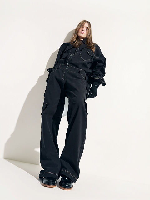 Black Cotton Printed Shirt & Pants, 2 Black Cotton Printed Shirt & Pants, 2