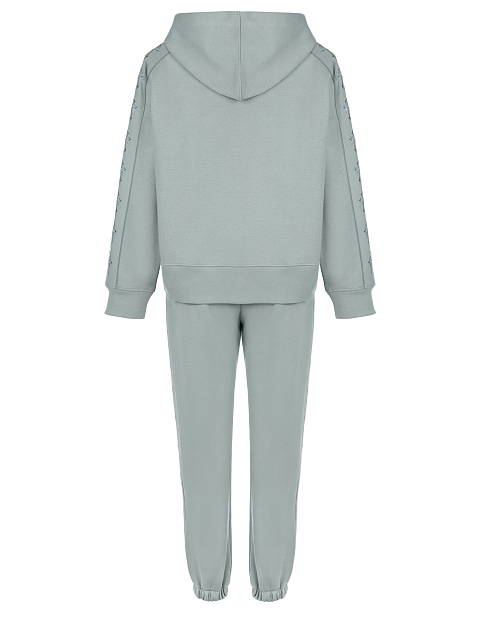 Grey Jersey Set With Blue Embroidery, 2 Grey Jersey Set With Blue Embroidery, 2