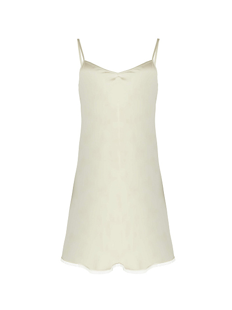 Beige chiffon mini dress with floral print, 3