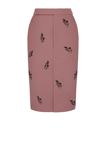Embroidered midi skirt, 1