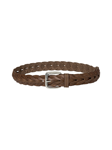 Braided leather belt, 1