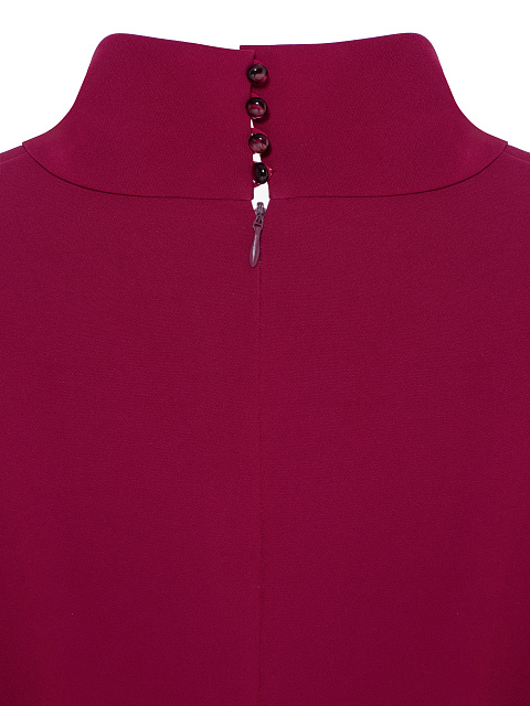 Burgundy Midi Dress With Mink Fur Trim, 5 Burgundy Midi Dress With Mink Fur Trim, 5