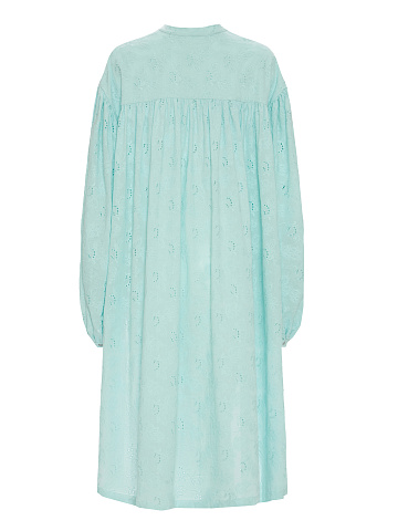 Mint Green Lace Cotton Shirt Midi Dress, 2
