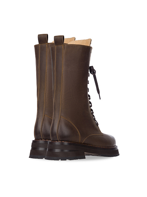 Brown Leather Army Boots, 3