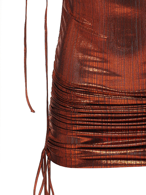 Metallic Red Jersey Transformer Dress, 3