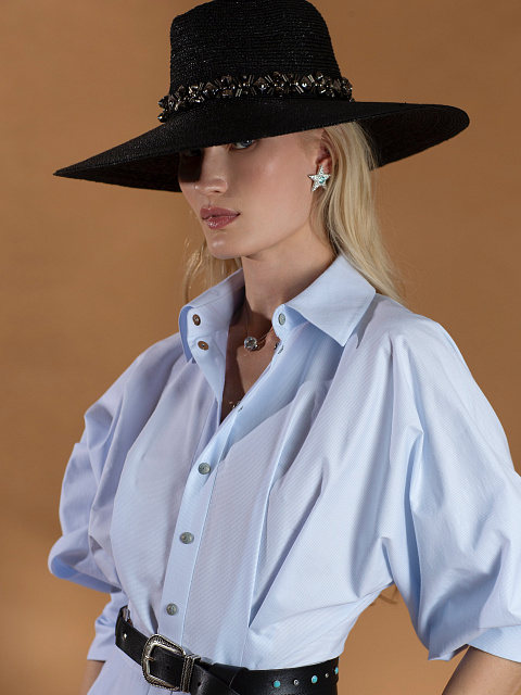 Tourmaline Paraiba, Round Diamond & White Gold "Star" Earrings, 4 Tourmaline Paraiba, Round Diamond & White Gold "Star" Earrings, 4