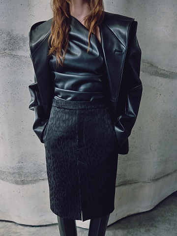 Eco‑leather top, 2