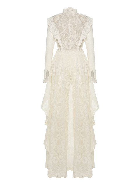 White Lace Tailcoat & Pants Suit, 2