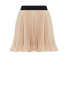 Бежевая плиссированная юбка-мини