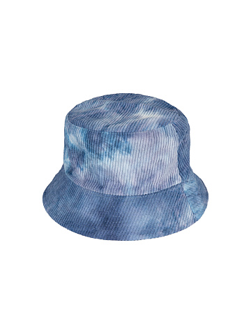 Blue Tie-dye & Light Blue Embroidery Corduroy Bucket Hat, 2