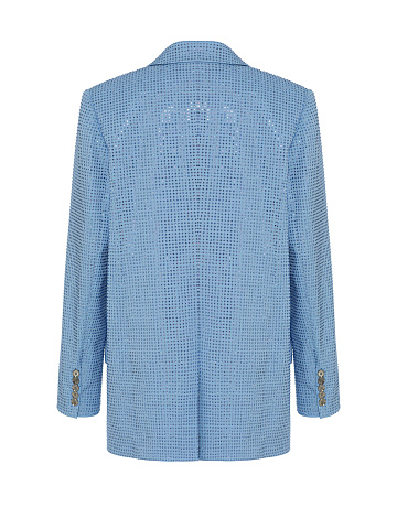 Blue Suiting Jacket With Crystals, 2