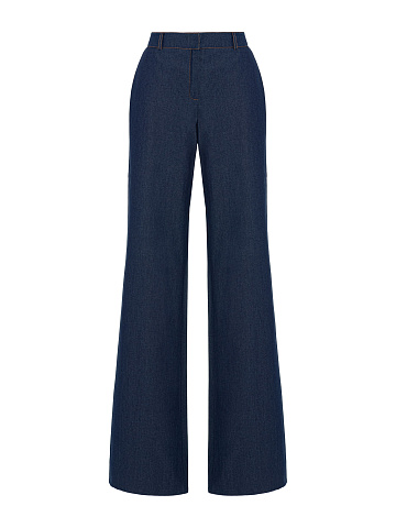 Dark Blue Flared Jeans, 1