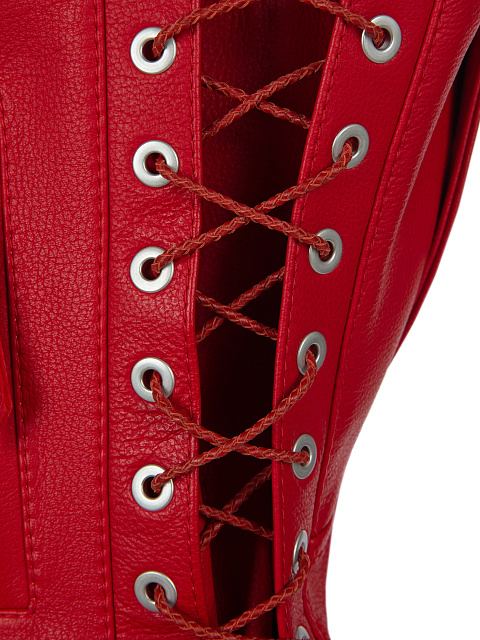 Red Leather Biker Vest, 4 Red Leather Biker Vest, 4