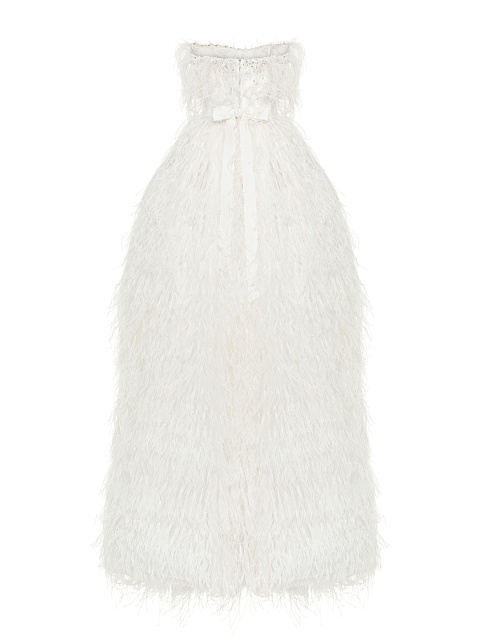White Feather Tulle Dress, 3