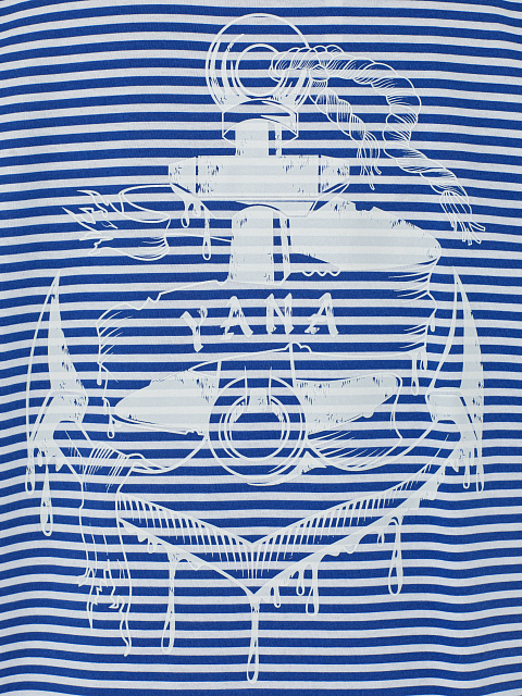 White and blue striped cotton T-shirt, 3 White and blue striped cotton T-shirt, 3