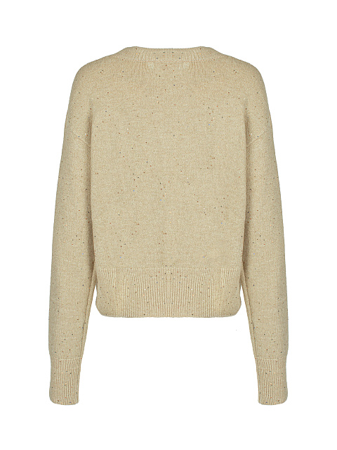 Beige Lurex & Sequins Jumper, 2