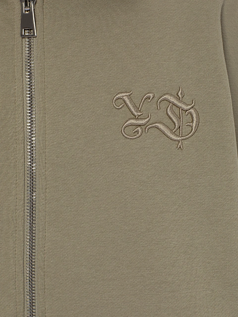 Men's Olive Green Jersey Suit, 4