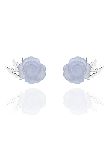 Chalcedony & White Gold Earrings, 1