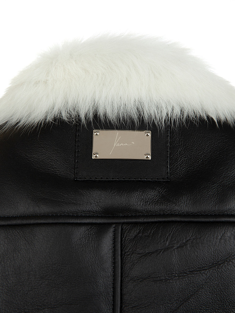 Black & White Shearling Vest, 4