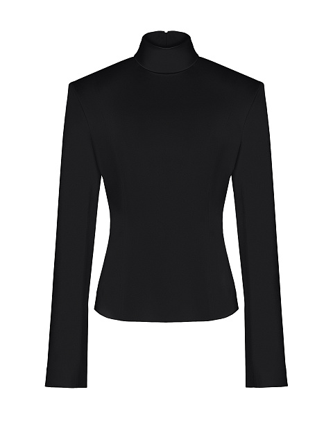 Black silk blouse, 1