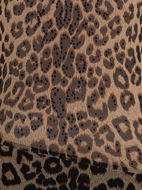 Bodysuit with leopard print and rhinestones, 3 Bodysuit with leopard print and rhinestones, 3