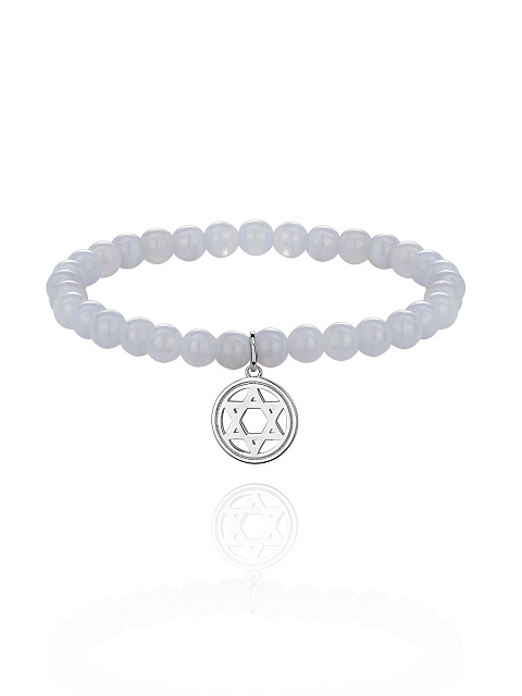 Silver & Agate Beaded Bracelet, 1