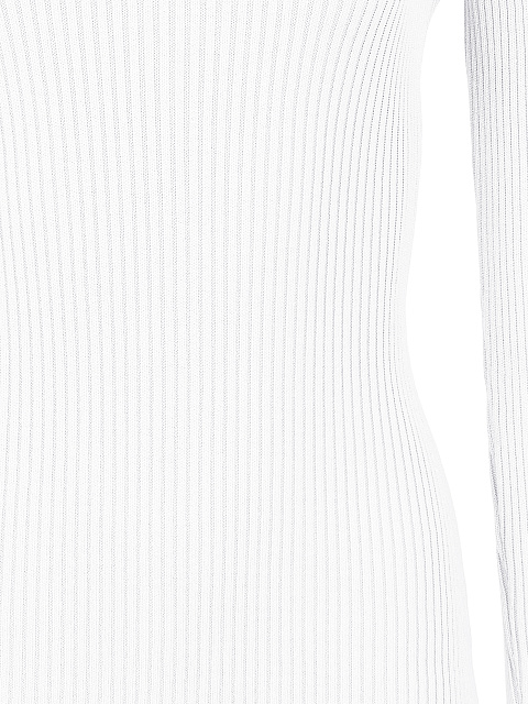 White Rib Knit Turtleneck Mini Dress, 3 White Rib Knit Turtleneck Mini Dress, 3