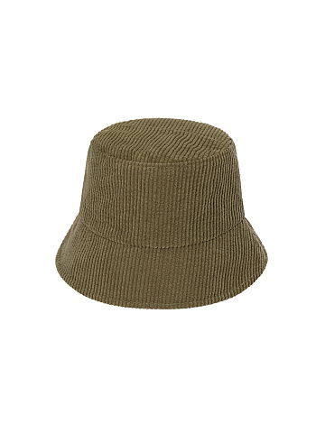 Green Embroidery Corduroy Bucket Hat, 2
