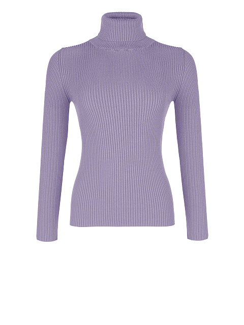Lilac Rib Knit Jersey Turtleneck, 1 Lilac Rib Knit Jersey Turtleneck, 1