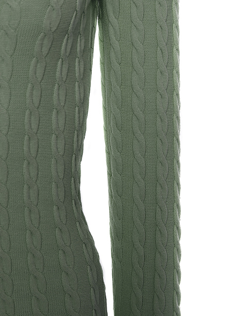 Green knitted mini dress with open back, 3