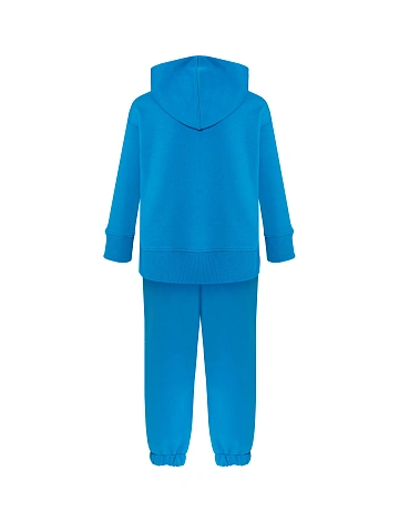 Kid's Blue Embroidered Jersey Tracksuit, 2