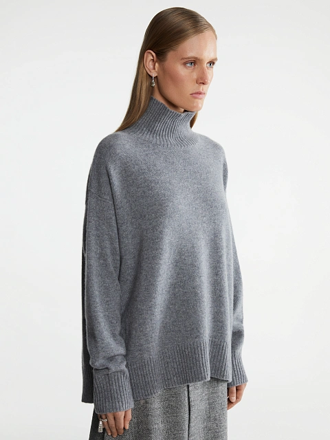 Grey Royal Cashmere Turtleneck Sweater, 3 Grey Royal Cashmere Turtleneck Sweater, 3