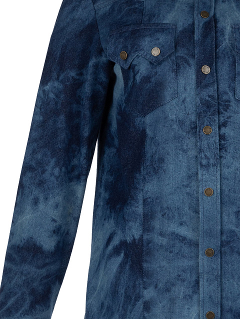 Blue Denim Tie-Dye Shirt, 3