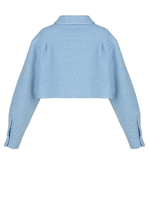 Light Blue Cropped Overshirt, 3