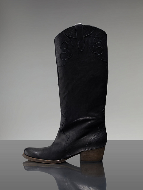 Black Vintage Cowboy Boots, 5