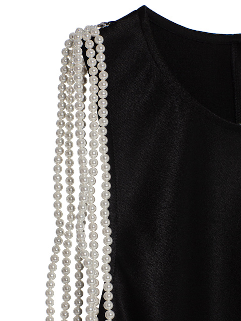 Black Maxi Dress With Pearl Threads, 3 Black Maxi Dress With Pearl Threads, 3