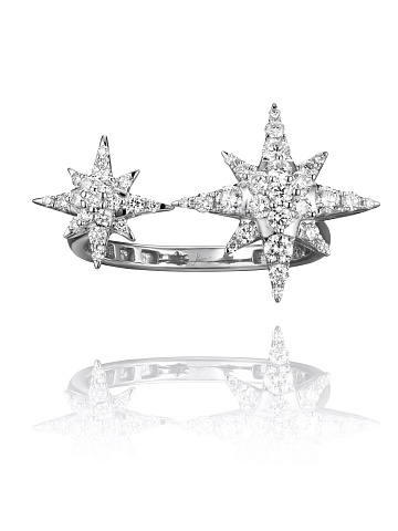 White Gold & Diamond "Star" Ring, 2