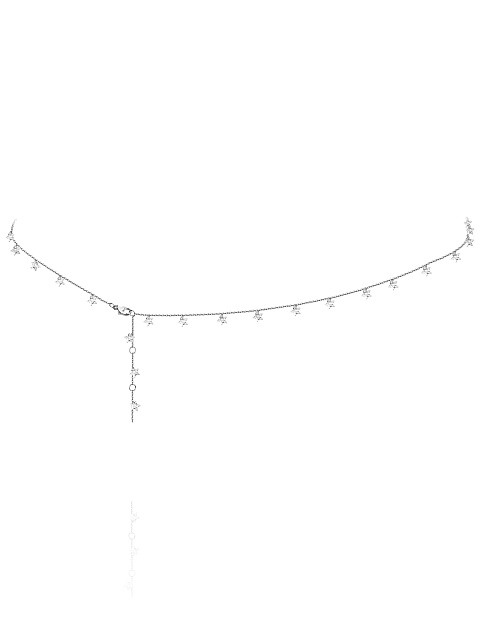 Cubic Zirkonia & Silver Body Chain, 1 Cubic Zirkonia & Silver Body Chain, 1