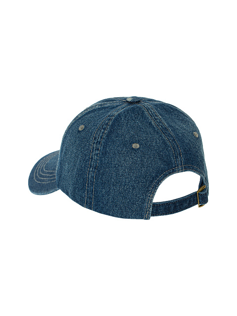 Blue & Grey Embroidery Denim Cap, 3