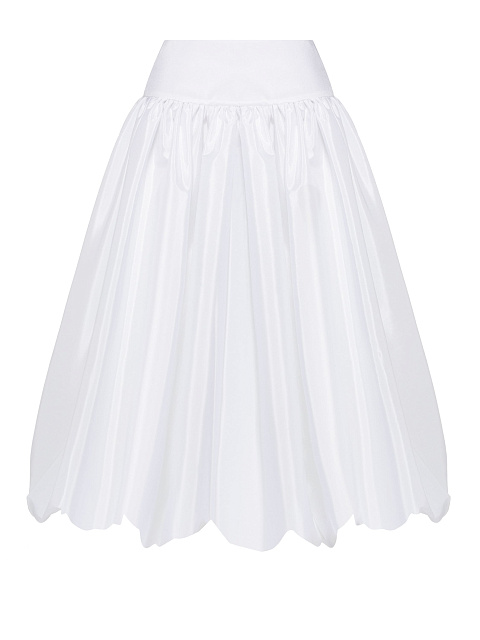 White Taffeta Midi Skirt, 1