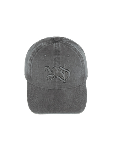 Light Grey YD Embroidered Vintage Denim Cap, 2