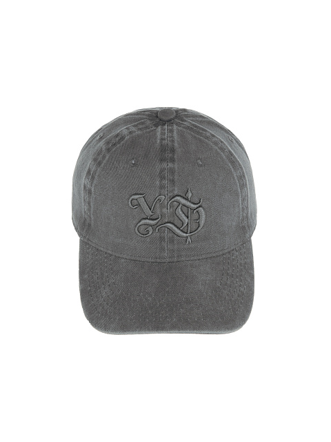 Light Grey YD Embroidered Vintage Denim Cap, 2