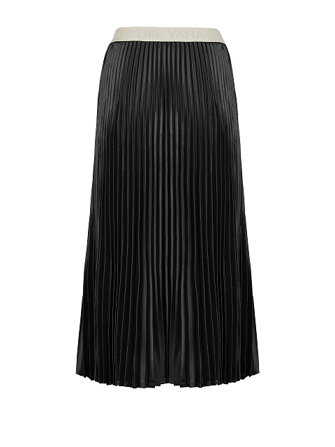 Black Pleated Midi Skirt, 3