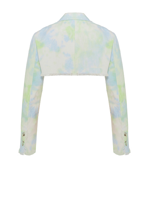 Green Tie-dye Denim Bolero Jacket, 2