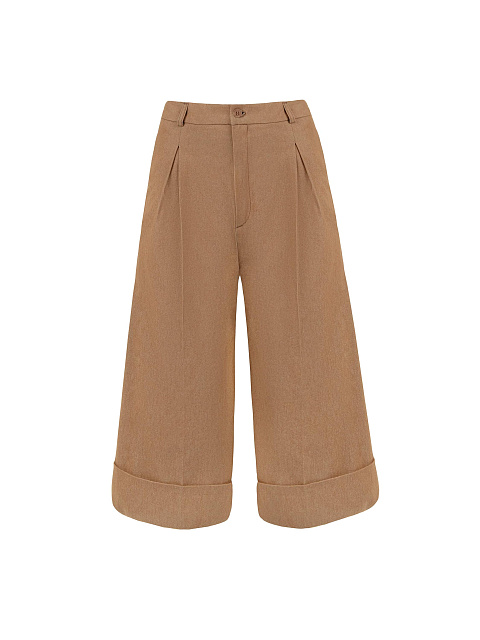 Brown cotton Bermuda shorts made of lightweight cotton, 1