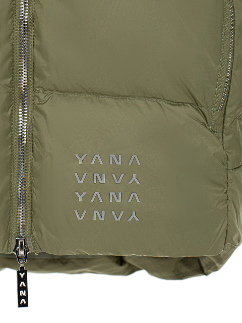 Khaki Green Unisex Hooded Puffer Jacket, 4 Khaki Green Unisex Hooded Puffer Jacket, 4