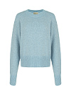 Голубой джемпер с люрексом и пайетками