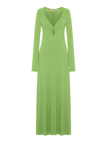 Light Green Rayon Jersey Maxi Dress, 1